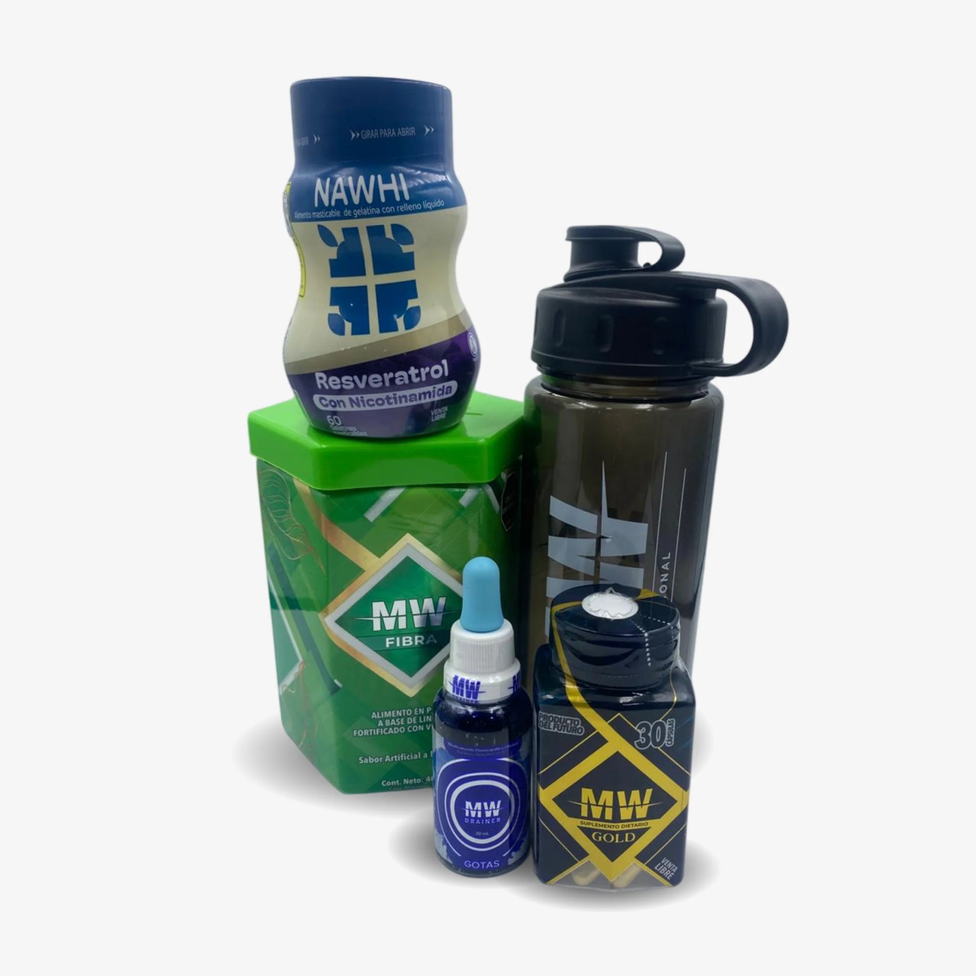 MW GOLD + DRENADOR + FIBRA + GRATIS TERMO Y RESVERATROL